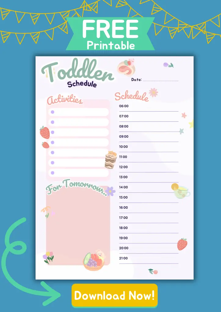 Toddler Schedule printables