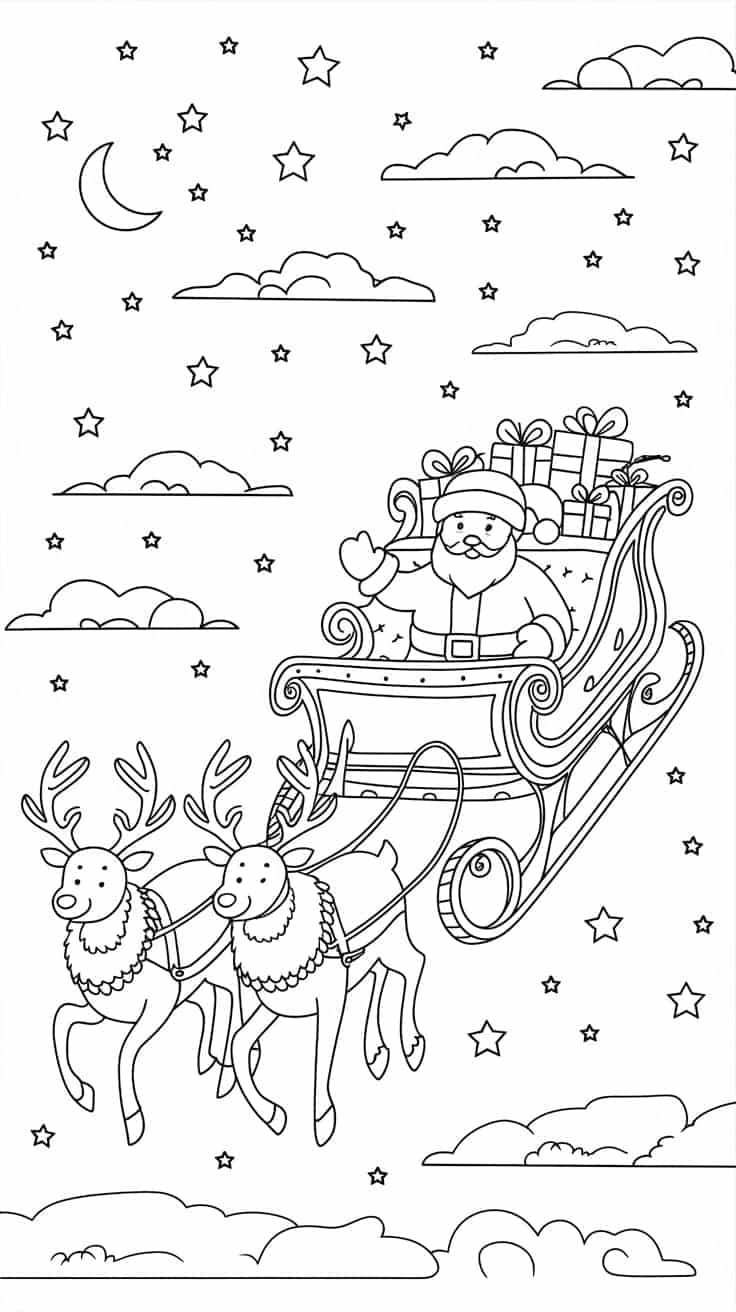 13 Adorable Christmas Coloring Pages For Kids