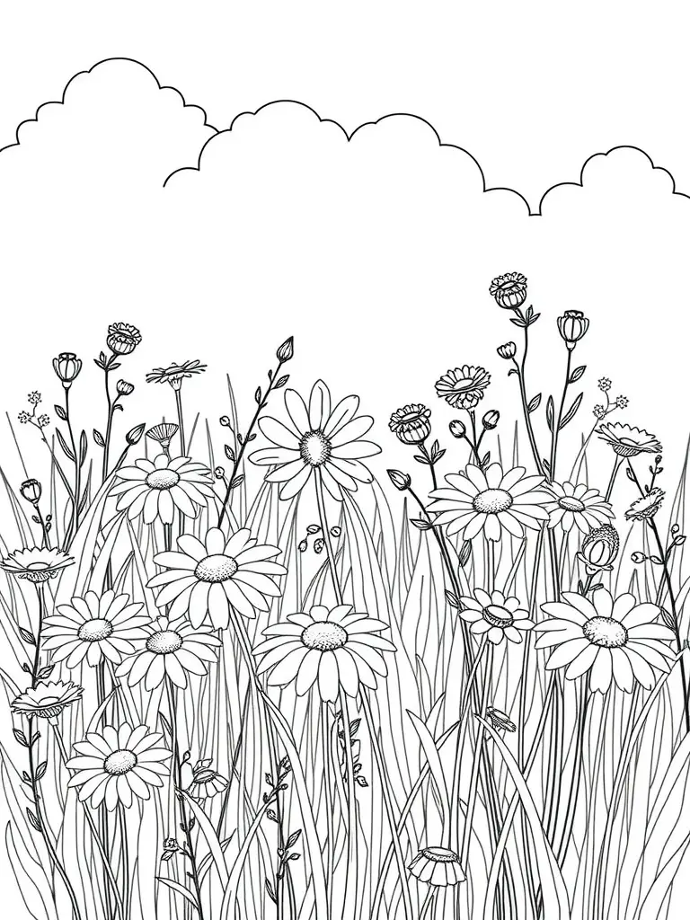 17 Flower Coloring Pages For Adults