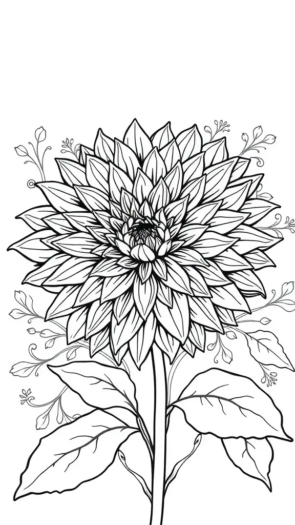 20+ Beautiful Flower Coloring Pages